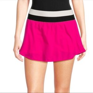 Beach Riot‎ Revolve Coast Skirt Size Medium Color block Tennis Skort Hot Pink